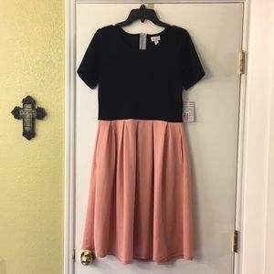 Lularoe Amelia Colorblock Dress NWT size M